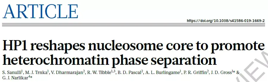 Nature 核小体构象变化与异染色质相分离 知乎