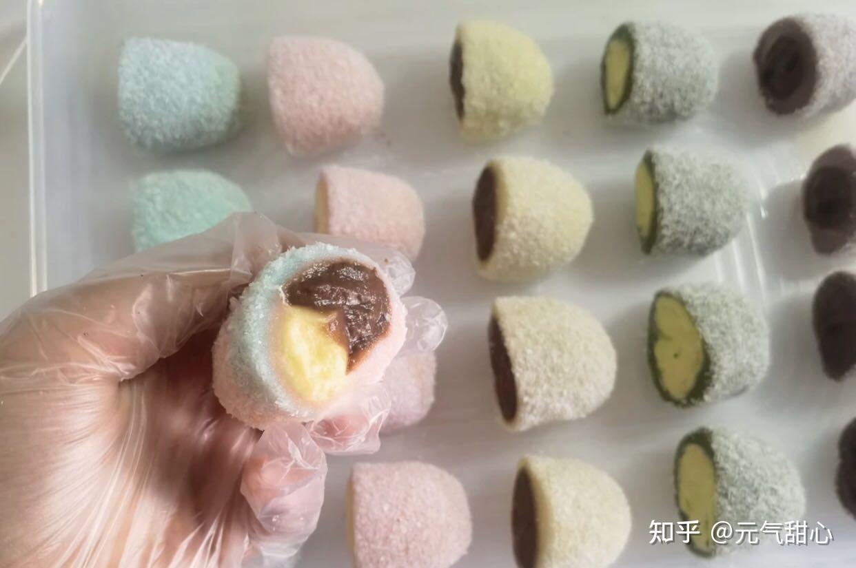 元气甜心好吃好看的软糯彩色糯米果