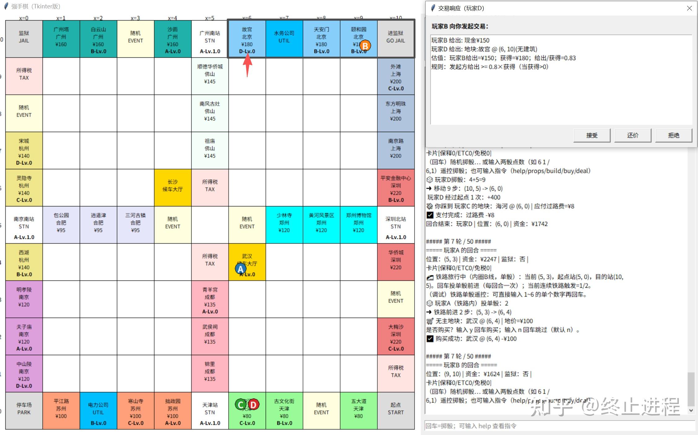 Python+小游戏：大富翁（非人机版） - 知乎