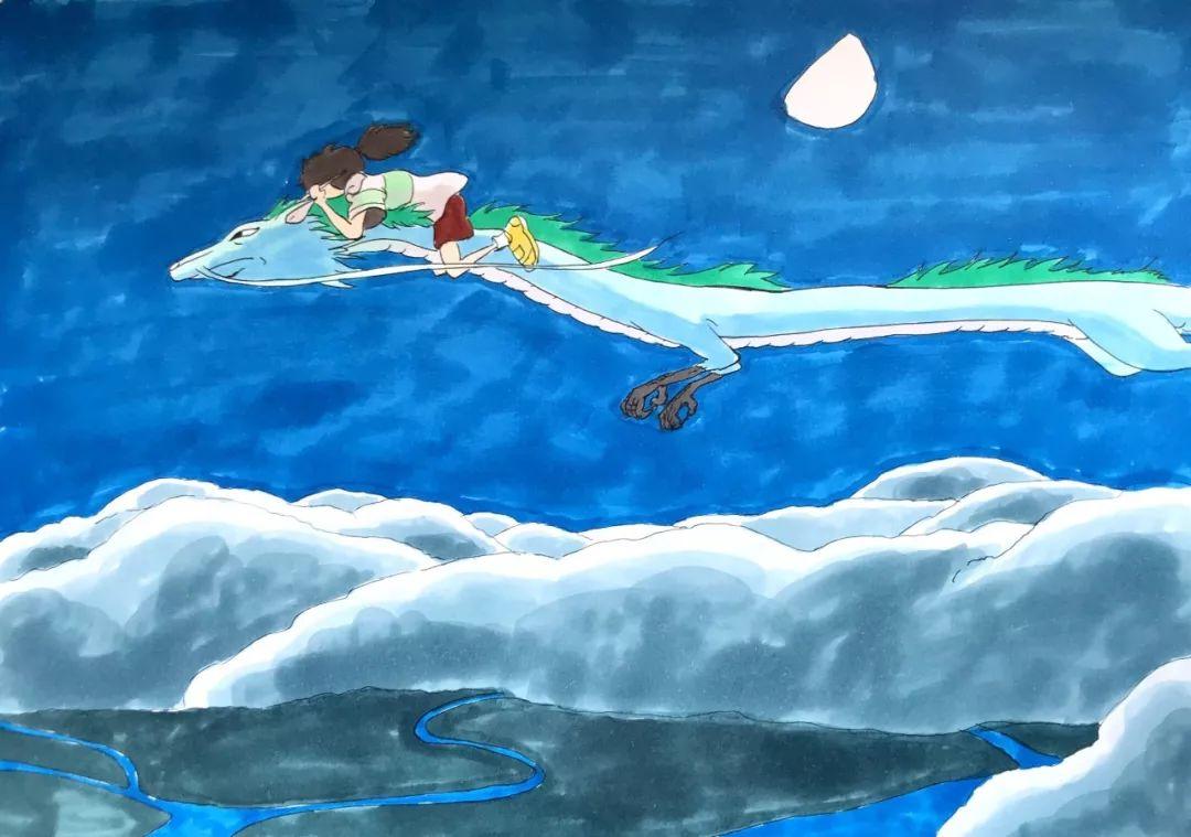 宫崎骏王国白龙超详细零基础马克笔手绘教程