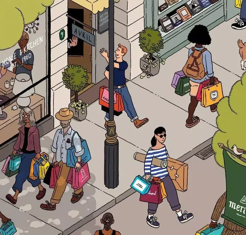 插画米兰插画师ilyamilstein上帝视角下的纽约街景