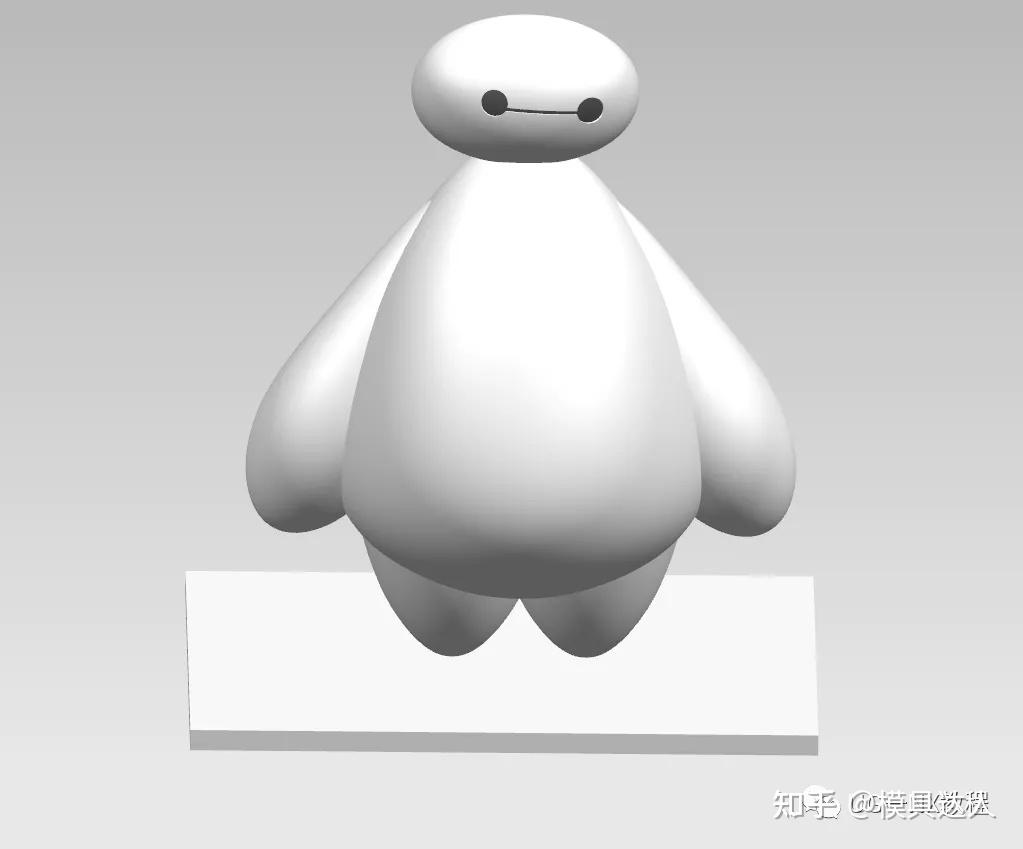 ug/nx 可可爱爱的大白(●—●)模型做出来也很好看啊