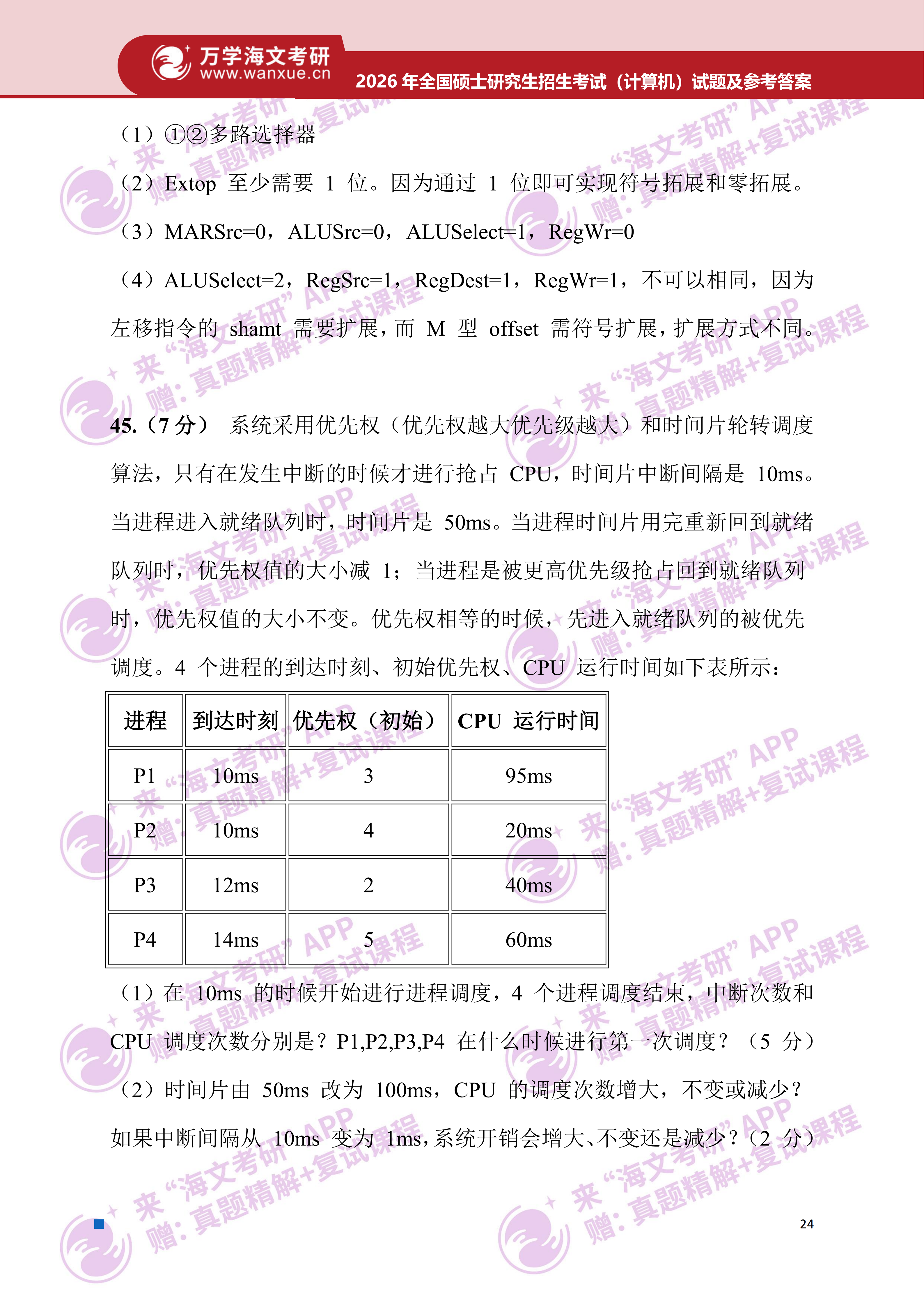 2026年考研真题及答案解析（408计算学科机专业基础） - 知乎