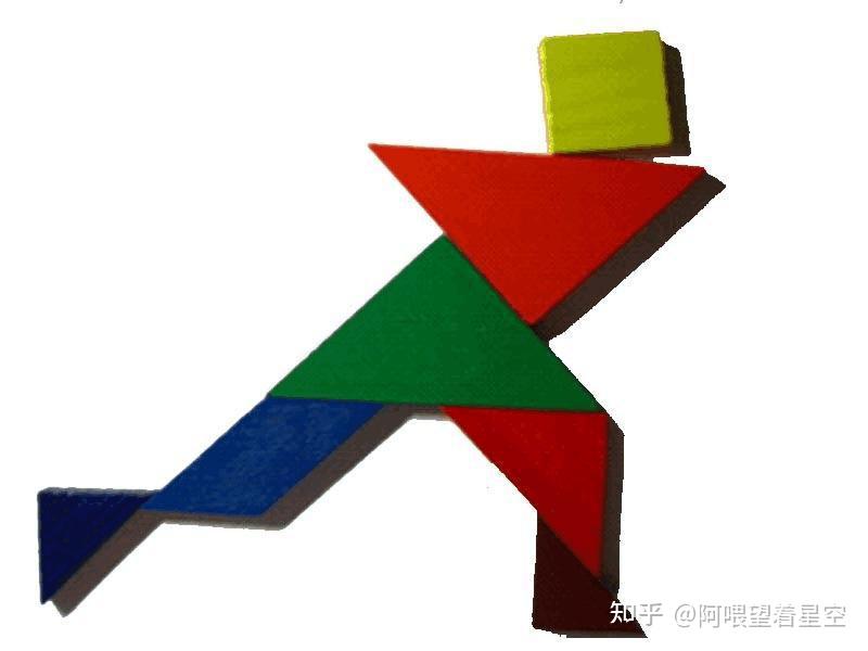 他很喜欢这个名字,大家喜欢叫他七边形男孩,空空是一个七巧板,round1