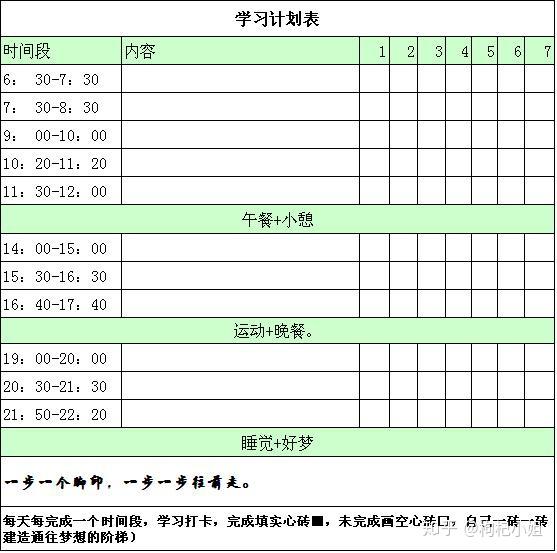 日计划表,打印的时候,可以一张a4纸同时排版2份,节约用纸.