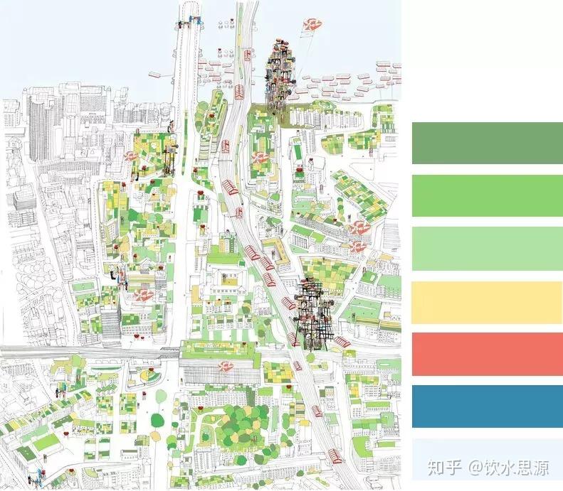 景观建筑效果图必备配色色卡快收藏备用