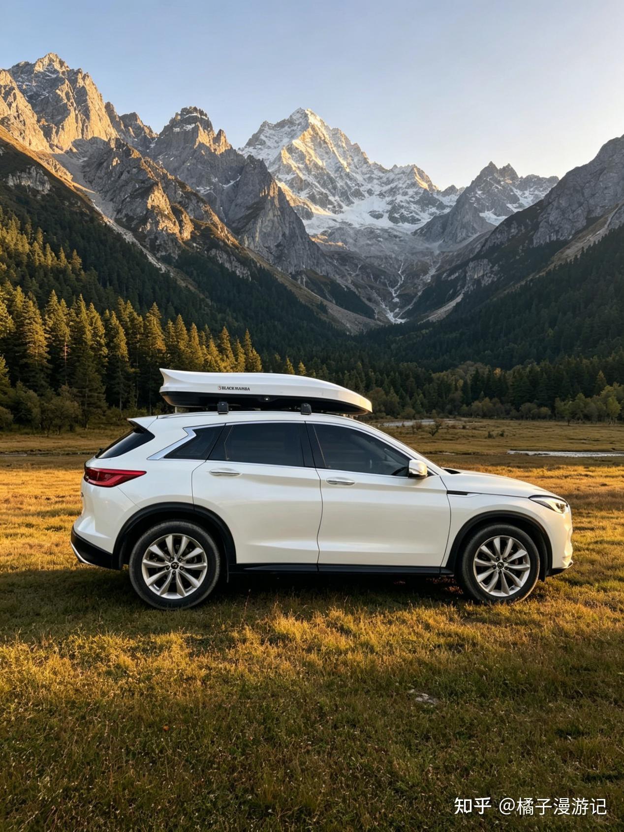 QX50自驾香格里拉|五一带家人远行,全靠黑曼巴(BlackMamba)车顶箱兜底