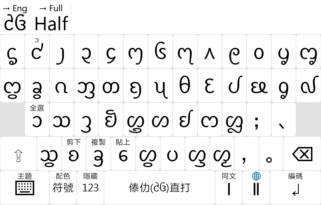 基於rime輸入法引擎的新傣仂文輸入法