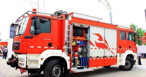 上海双头消防车图片