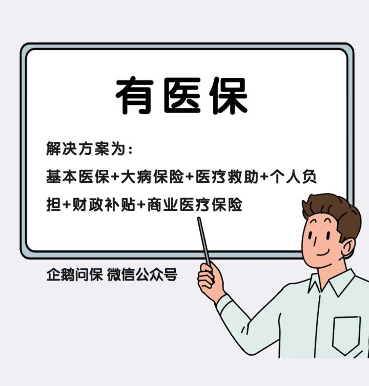 解決方案為:基本醫保 大病保險 醫療救助 個人負擔 財政補貼 商業