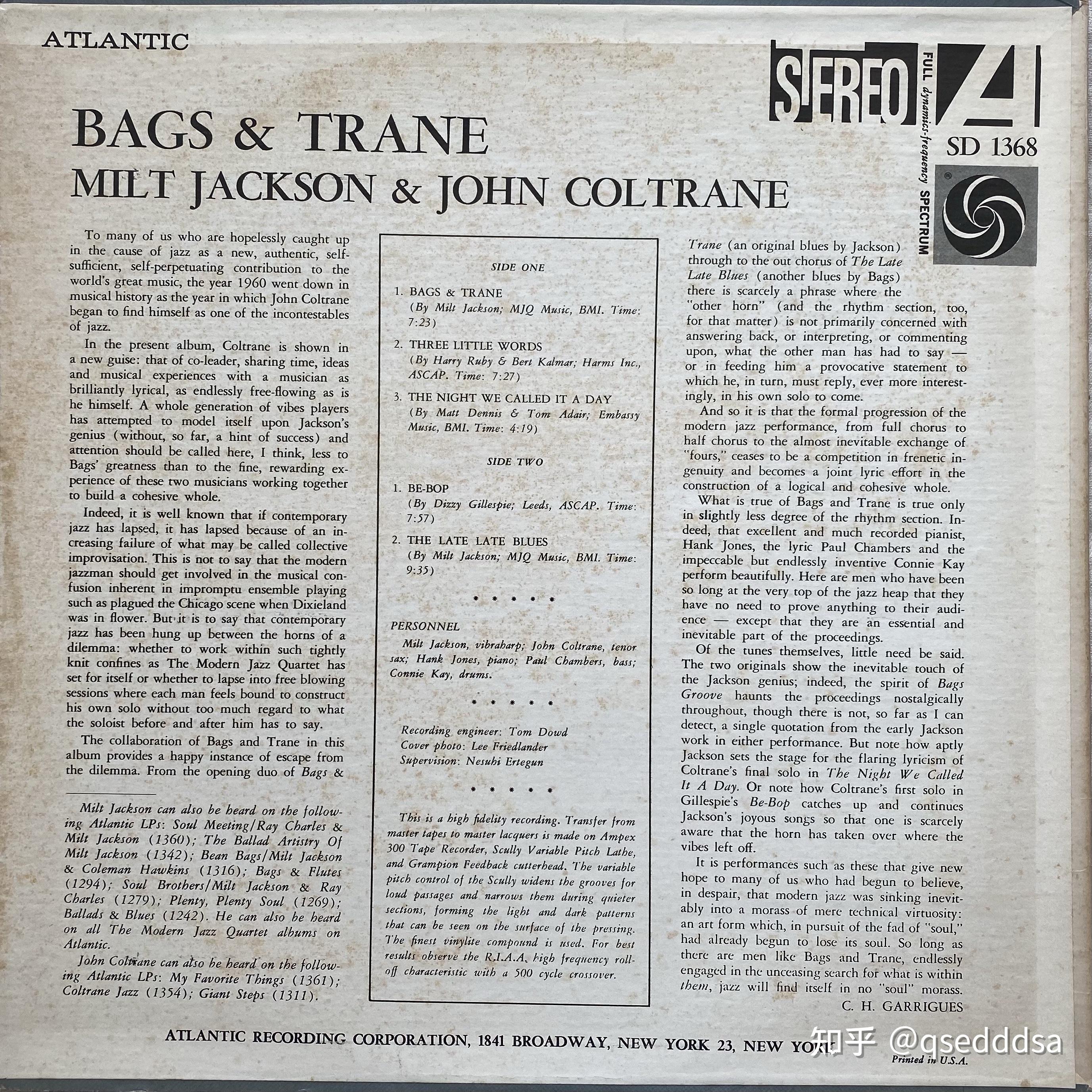 Bags And Trane 知乎