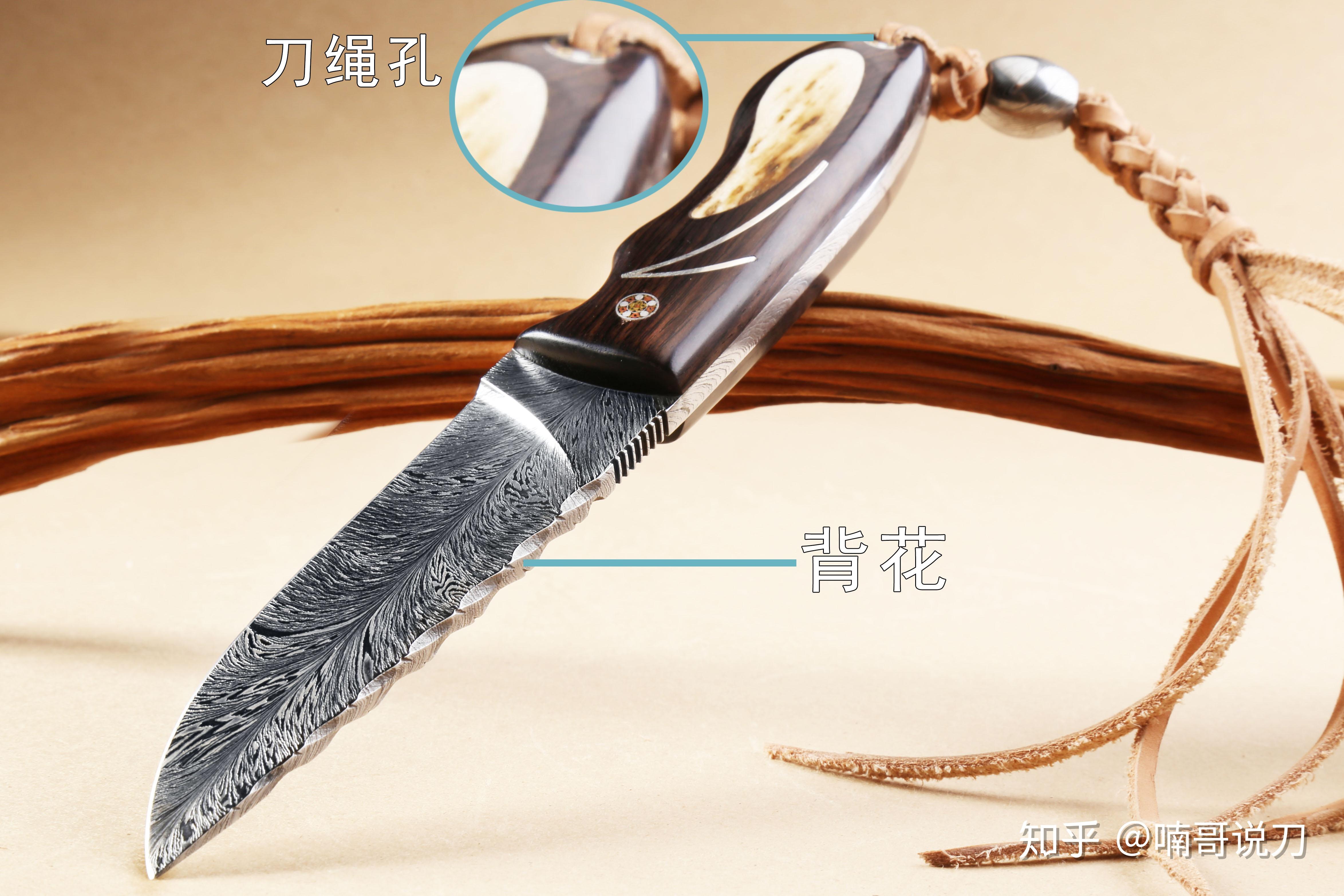 大马士革刀各部位解剖标示得非常清晰