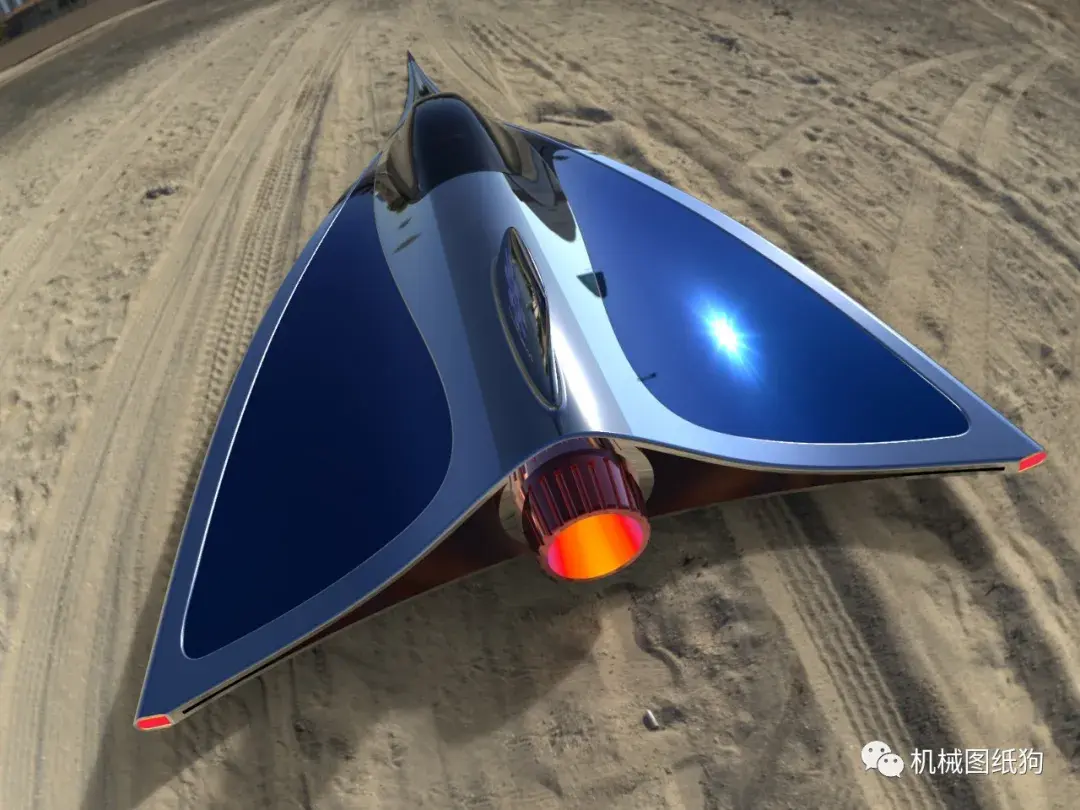 飞行模型宇宙三角飞船简易模型3d图纸solidworks设计