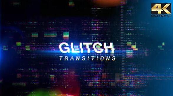 20例glitch毛刺故障转场特效视频素材