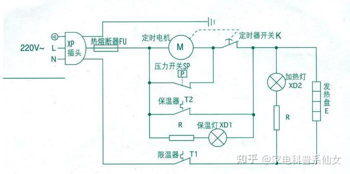 电压力锅电路板接线图图片