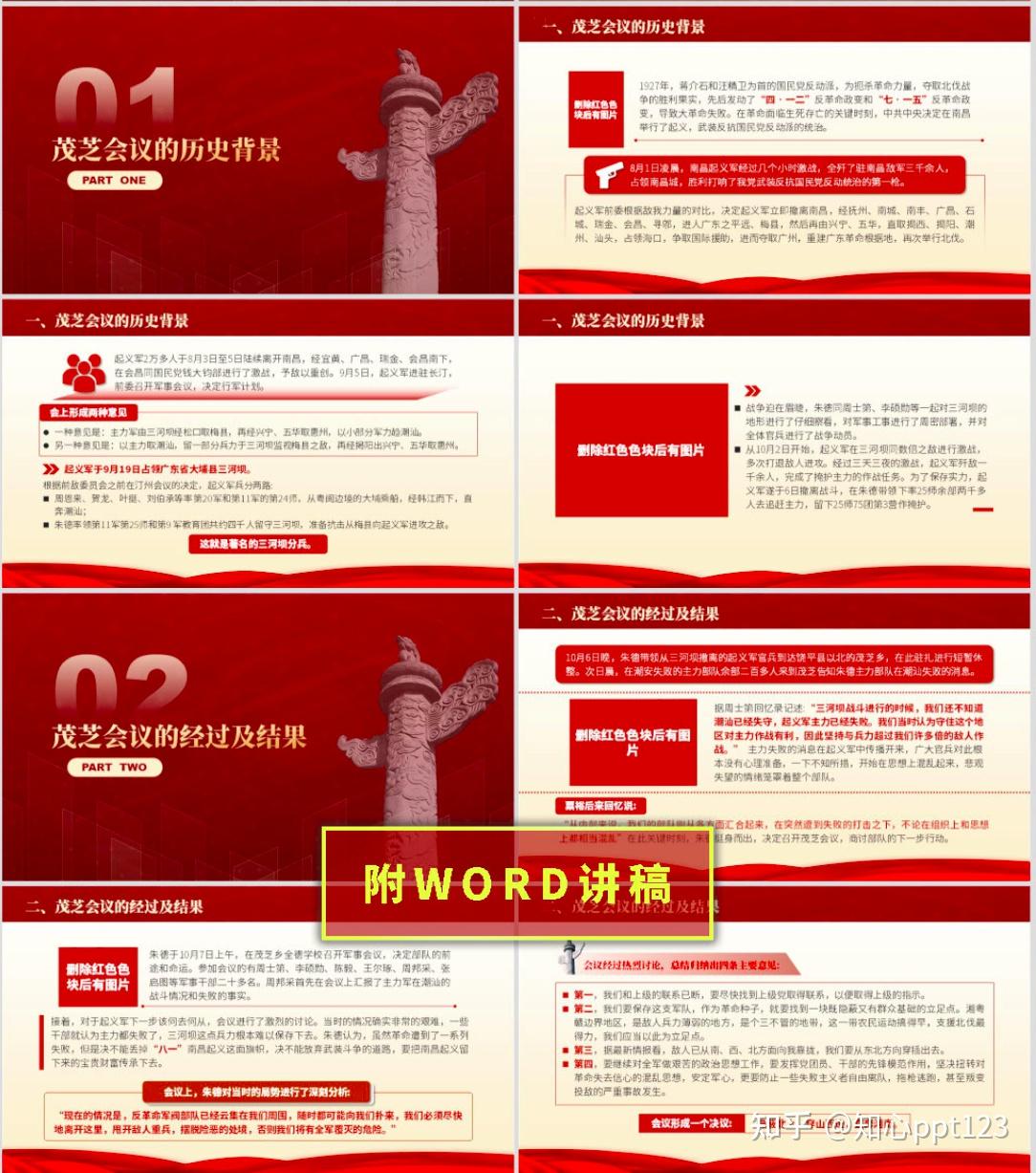 百年党史茂芝会议及其历史贡献党课ppt课件