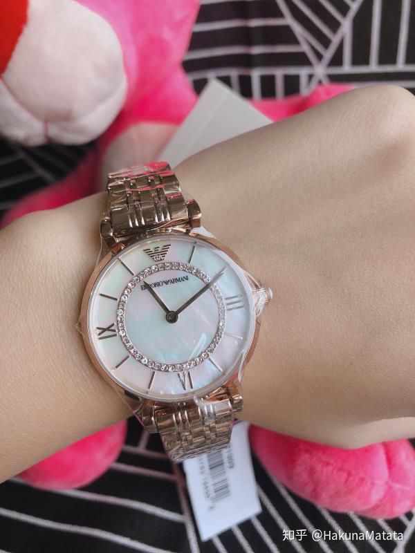 钻石手表阿玛尼贝母手表摩天轮ar1909
