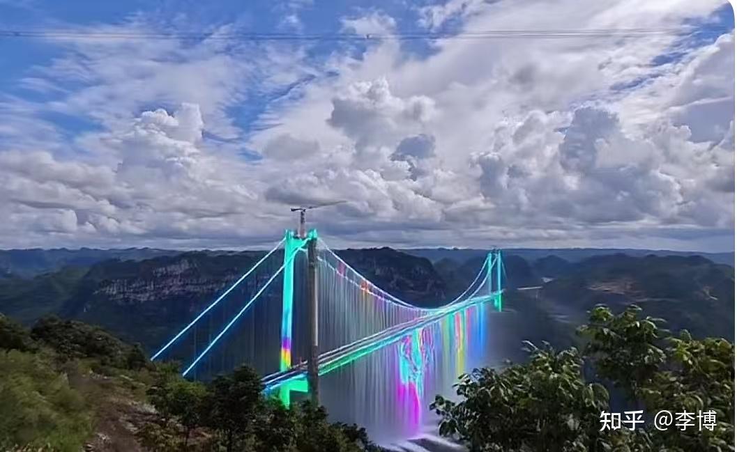 天瀑幻境：花江峡谷大桥水幕灯光秀震撼苍穹 - 知乎