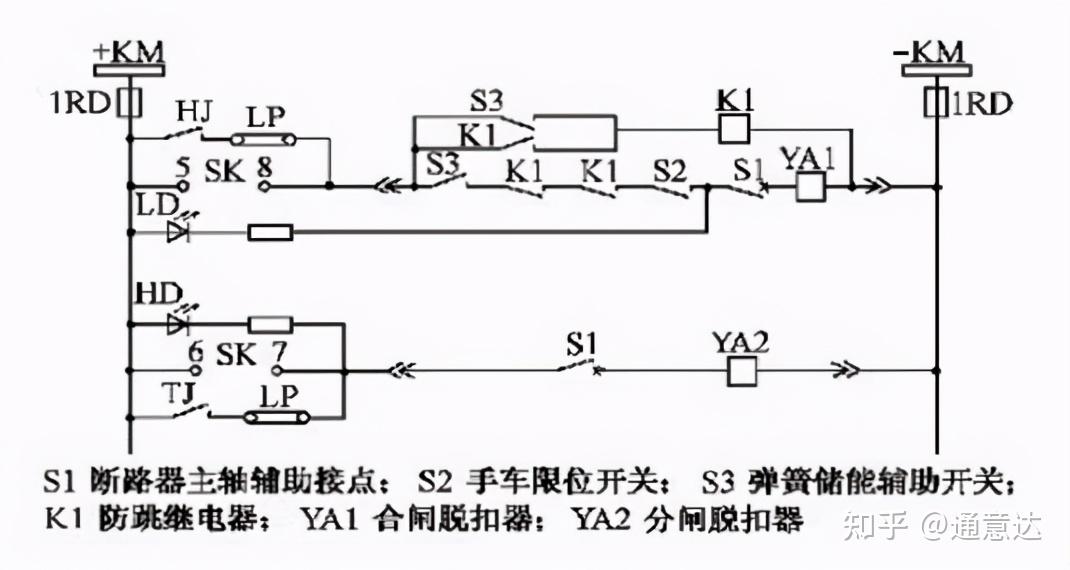 跳闸线圈接线图图片