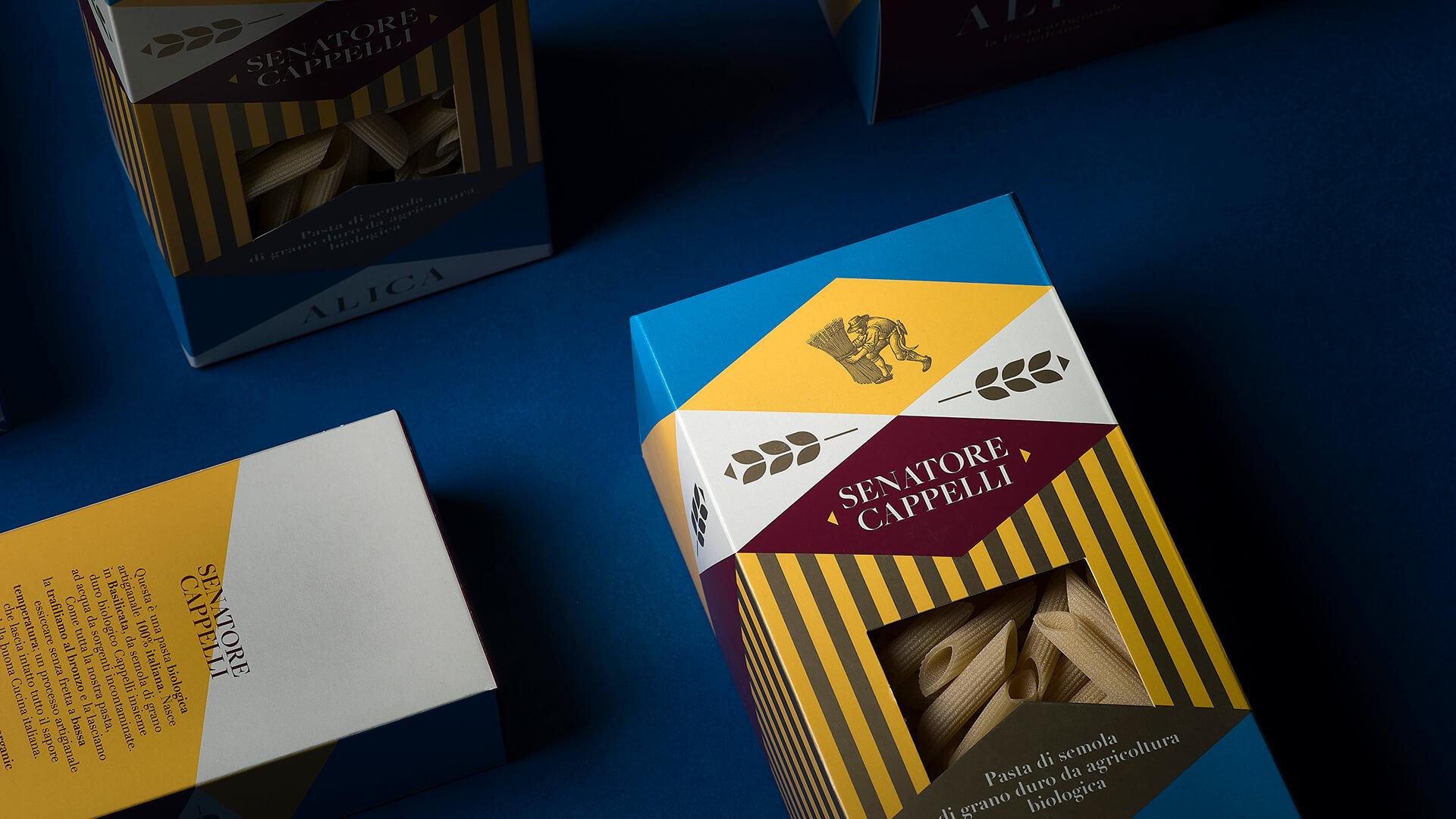 复古风格alica意大利面包装设计