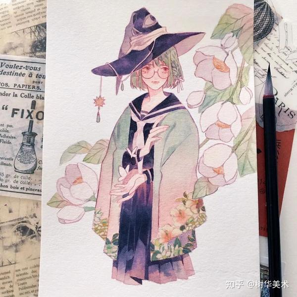 用水彩来画古风人物漫画 让人一眼就爱上 知乎