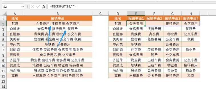 Excel文本拆分技巧：函数TEXTSPLIT分行分列功能应用 - 知乎