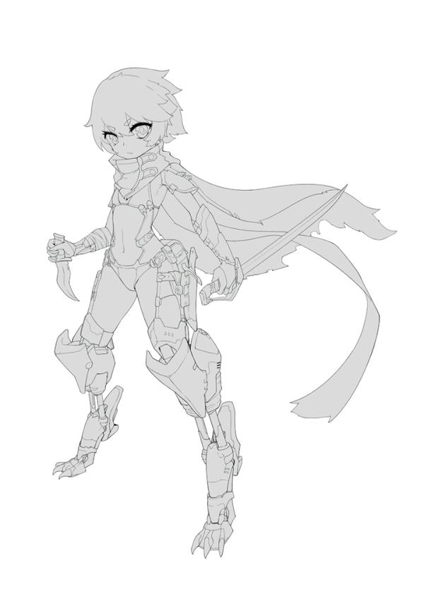 游戏原画有点可爱有点q有点日系的角色设计