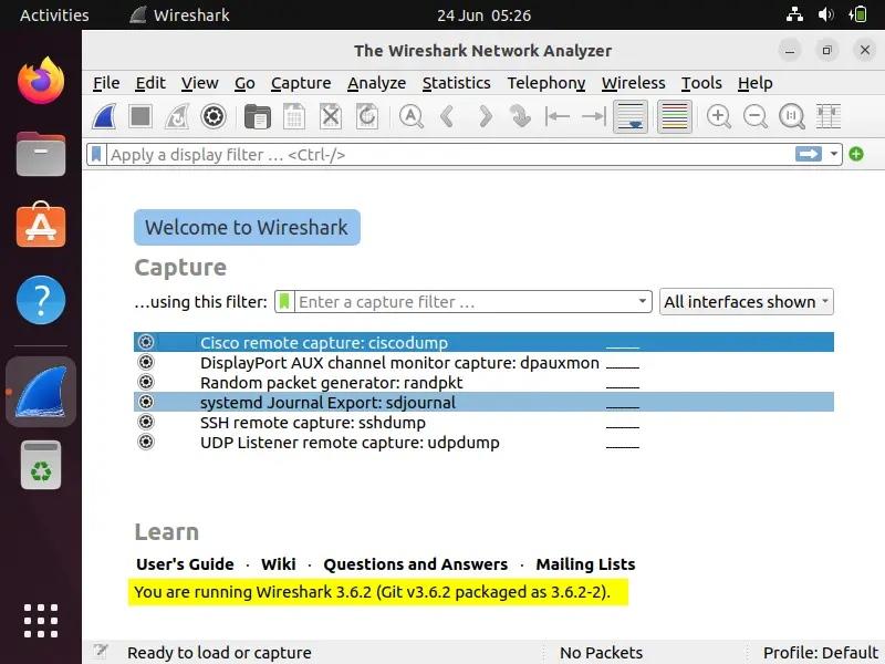  ubuntu 22 04 wireshark linux 