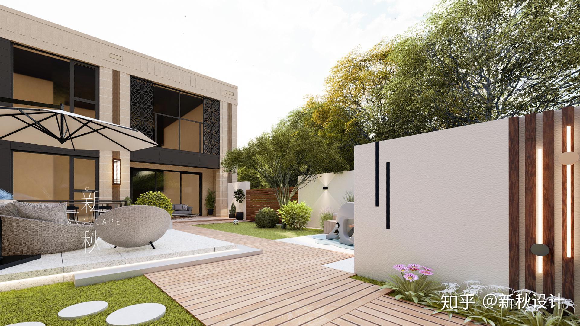 120平米现代简约风格庭院设计分享