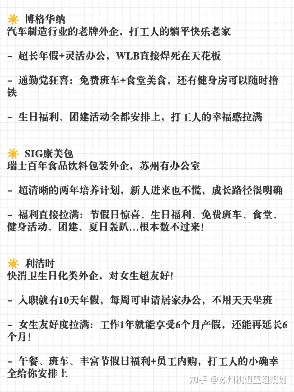 福利超好的小众外企汇总,苏州篇。 - 知乎