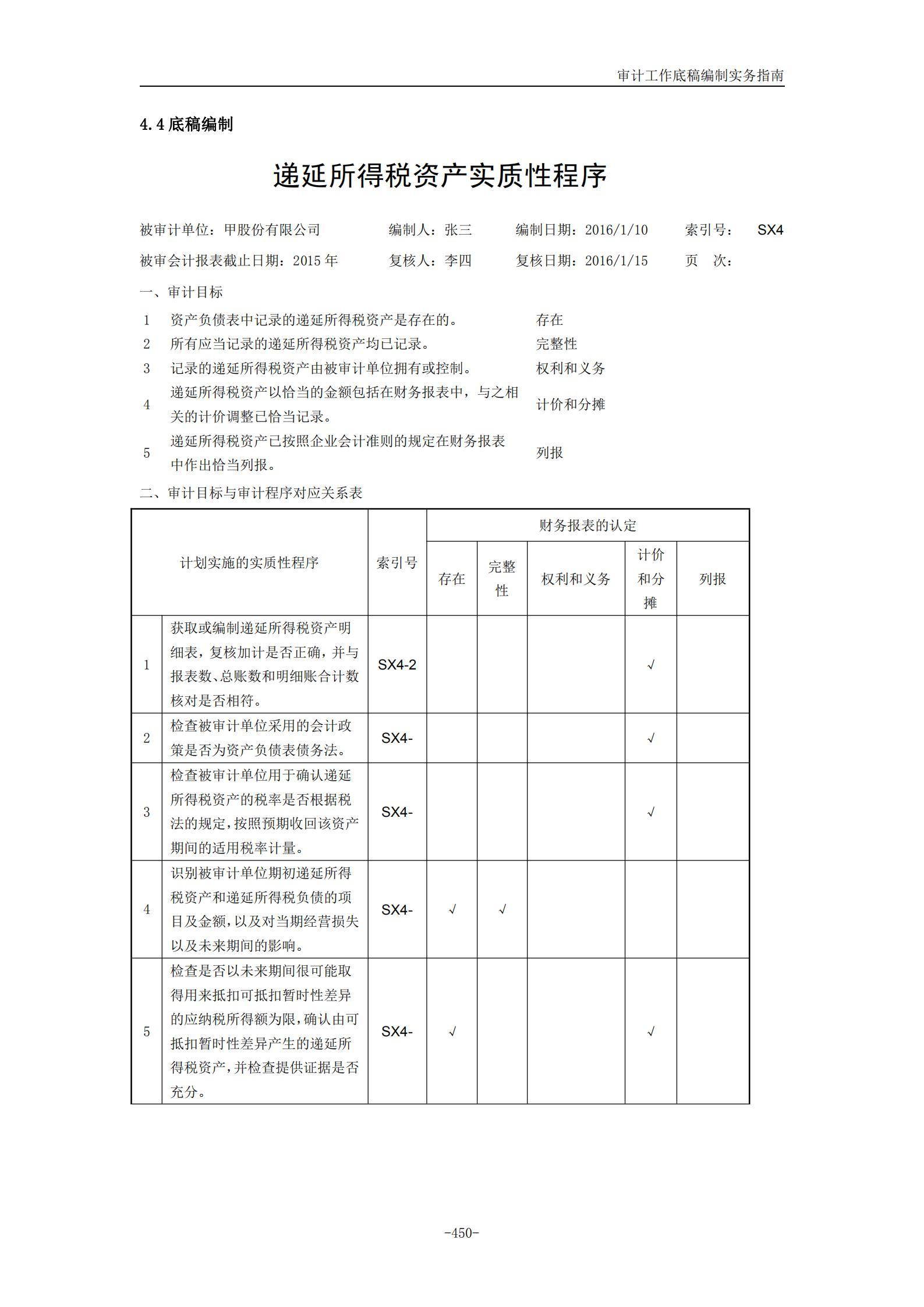 審計工作底稿編制實務指南中440頁pdf