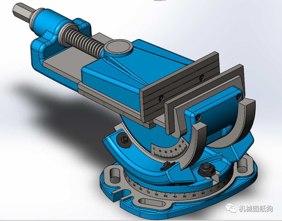 工程机械vices老虎钳台钳3d数模图纸solidworks设计附step