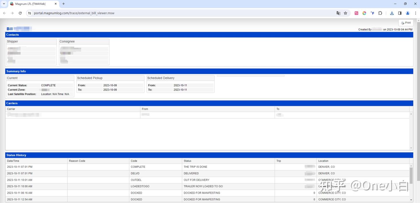 25 家美国尾程派送卡车承运商及货物追踪网址介绍 - 知乎