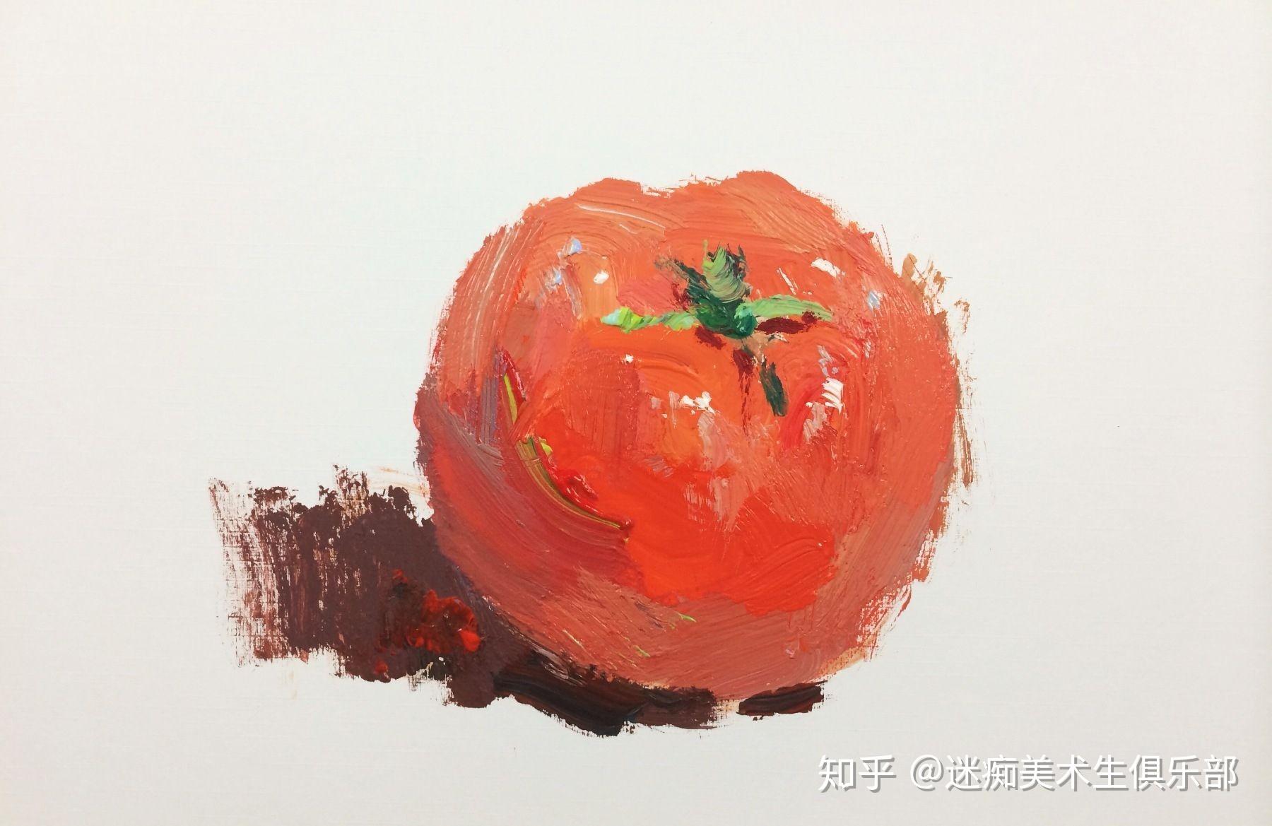 可以收藏起来～西红柿绘画步骤过程色彩静物分享绘画素材 绘画干货