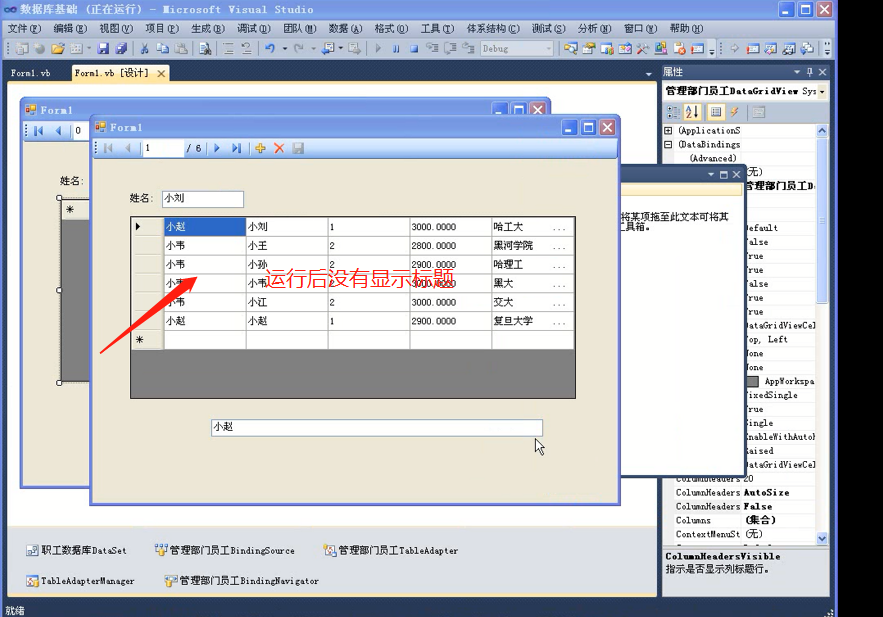 datagridview的属性设置