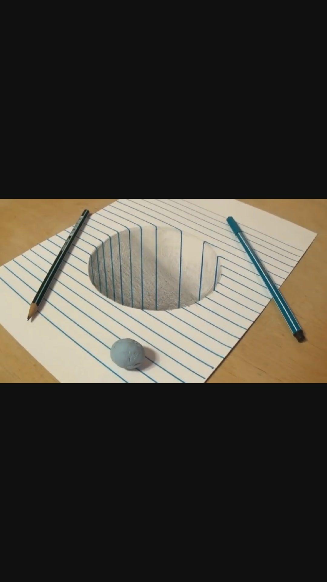 艺术绘图如何绘制3d字母e用铅笔绘画变形的错觉