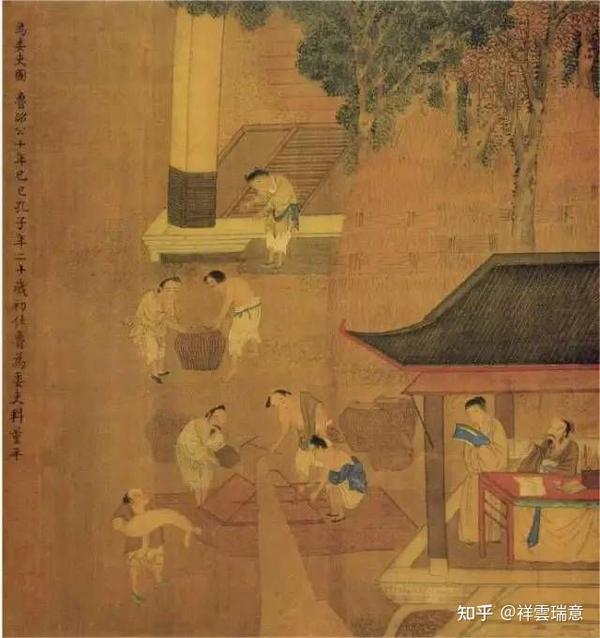 明代仇英画、文征明书的《孔子圣绩图》赏析（部分） - 知乎