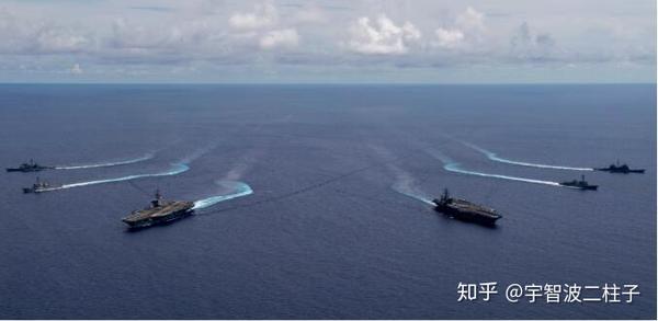中国南海实弹演习美国双航母送上门来陪练 知乎