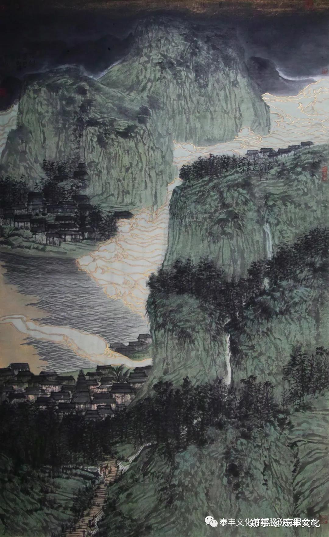 秦晖的山水画投射着家乡桂林的影子,散发着甲绝天下的自然魅力.