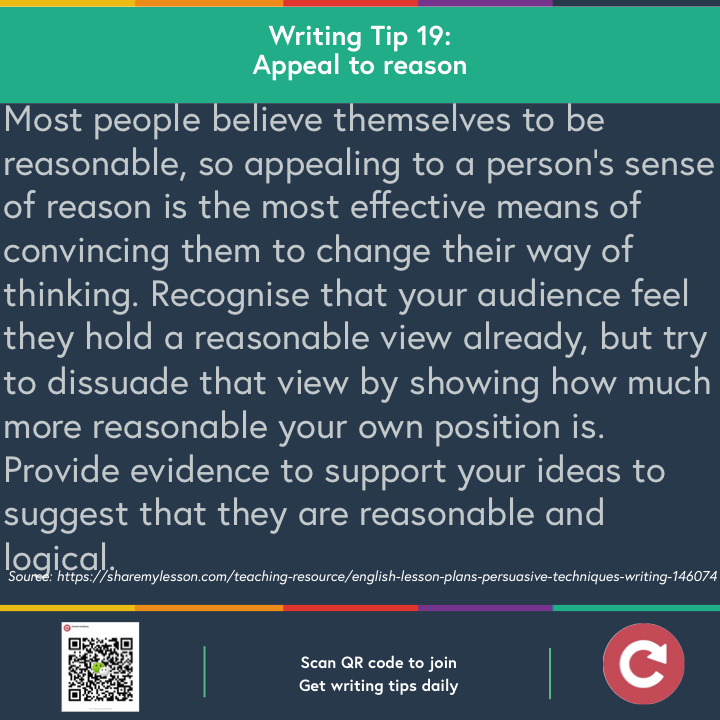 英语写作技巧19appealtoreason