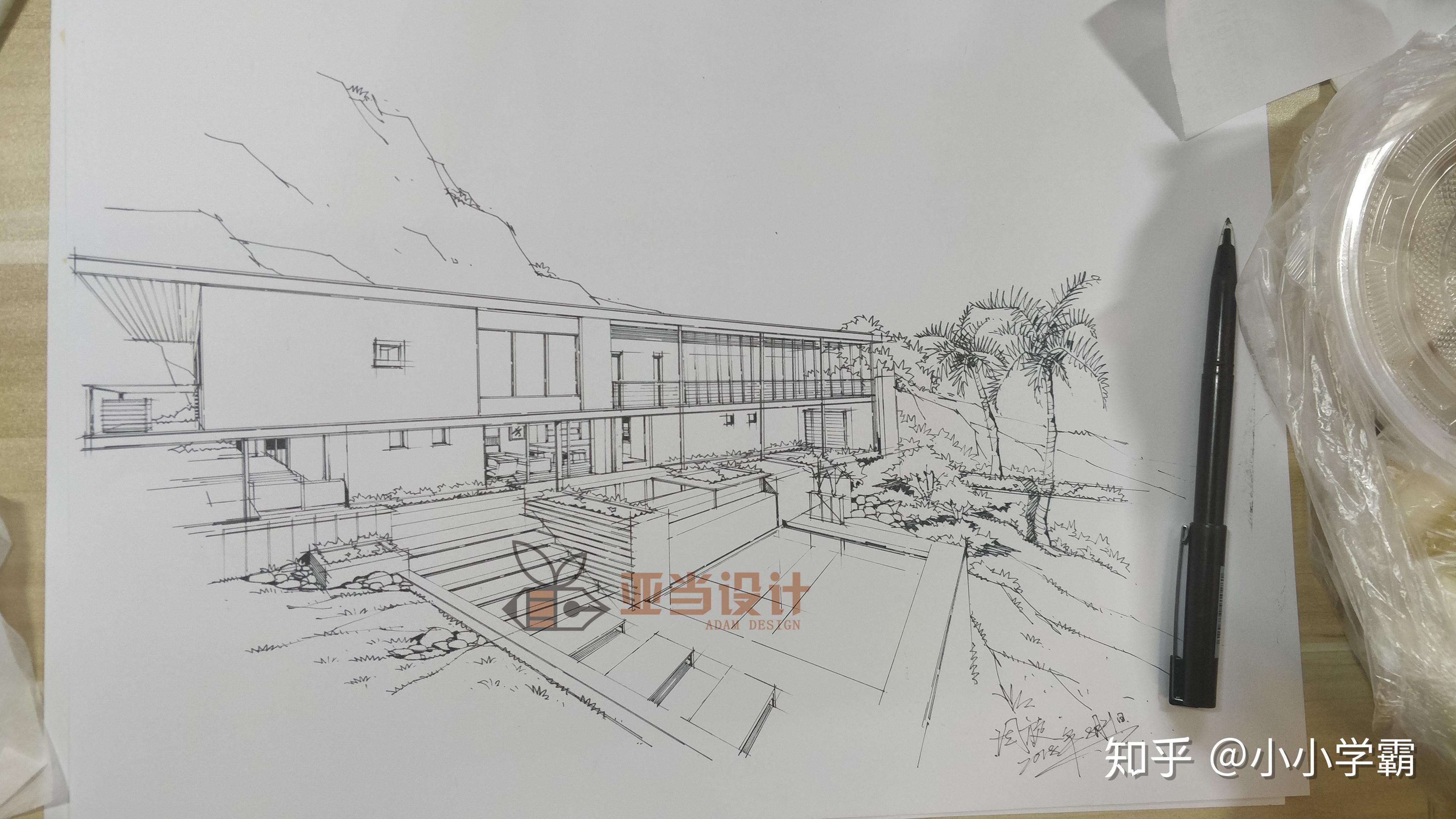 第四步:在上墨线的时候一定要注意一些细节部分,比如木板,窗户的厚度