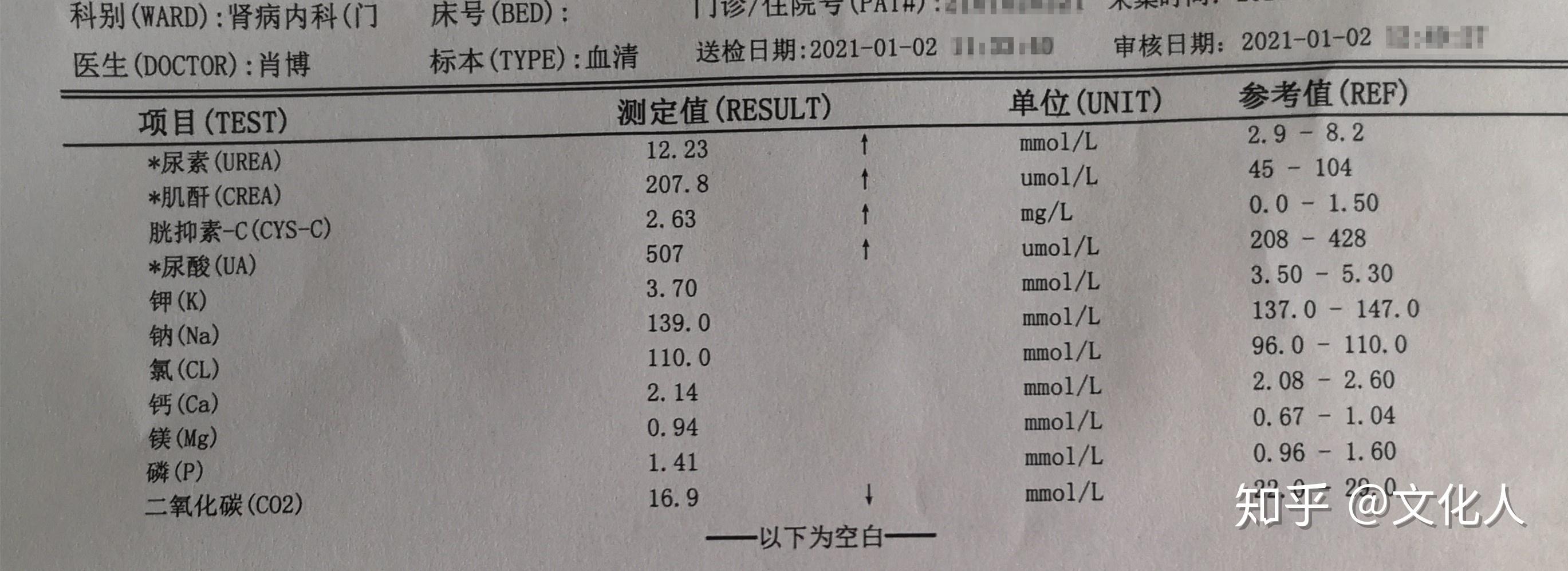 电解质化验单结果图片图片