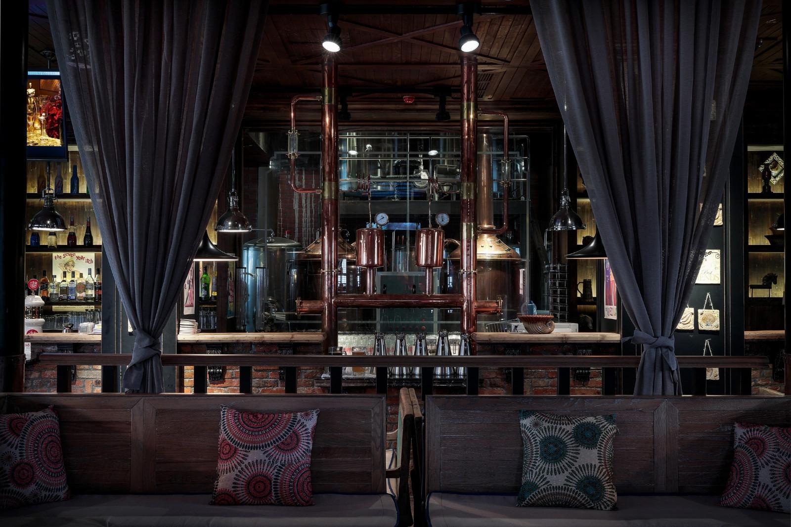 餐厅设计篇 | 古色古香中式风格传承经典-白鹭洲啤酒屋餐饮店面 实景