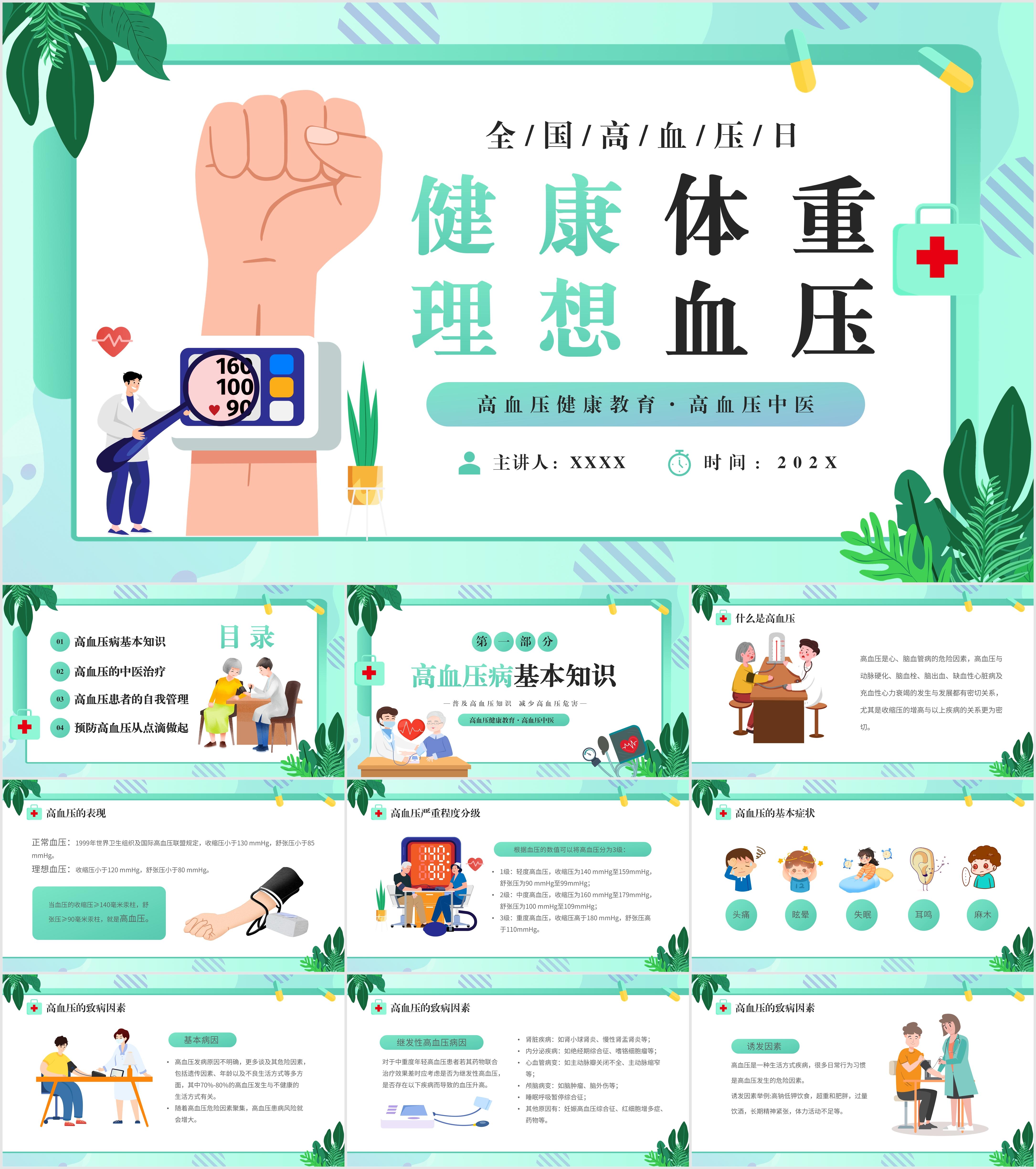 最新35套高质量全国高血压日&高血压专题ppt课件!