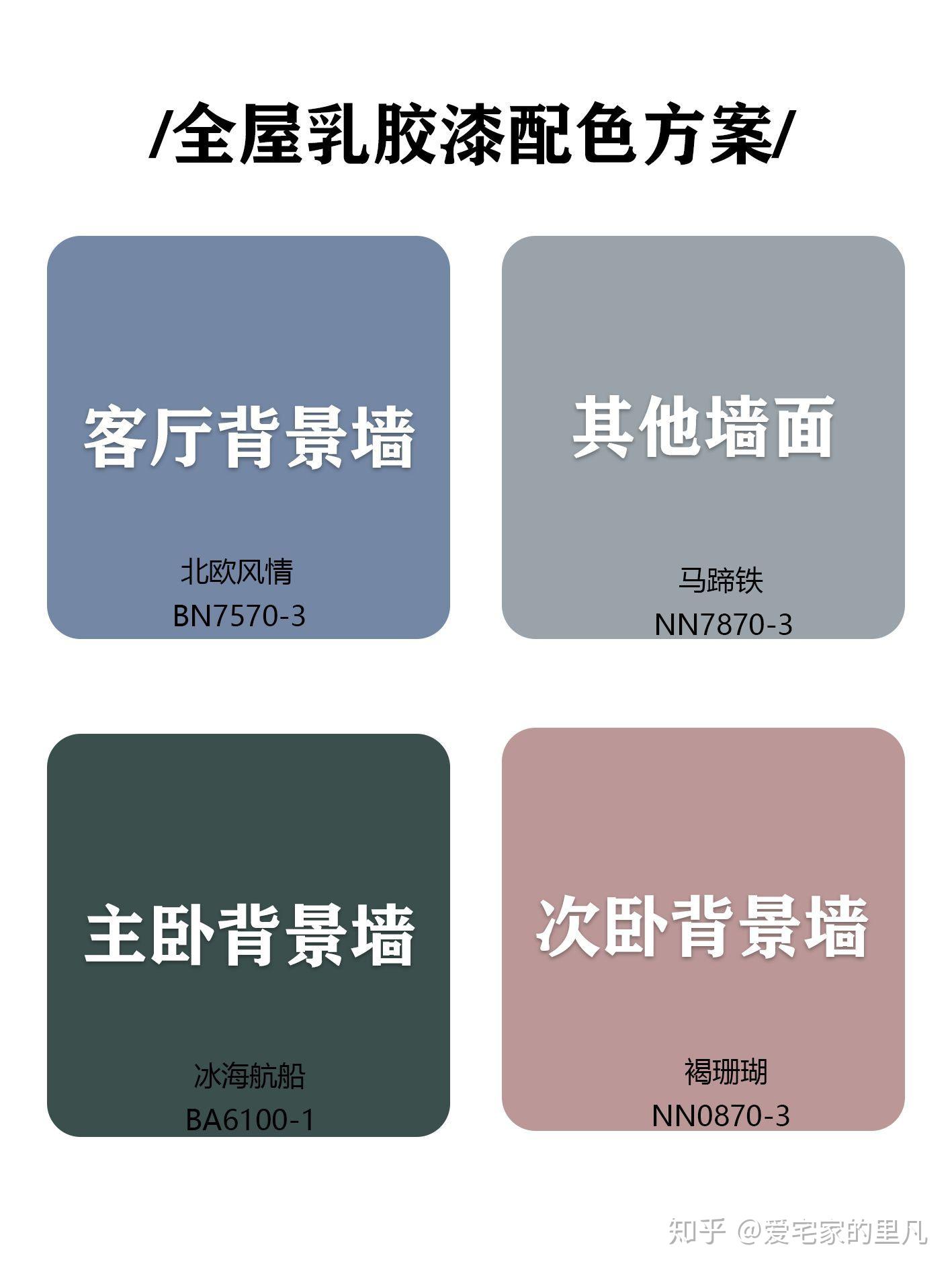 家居全屋乳胶漆配色方案立邦人气色任意搭
