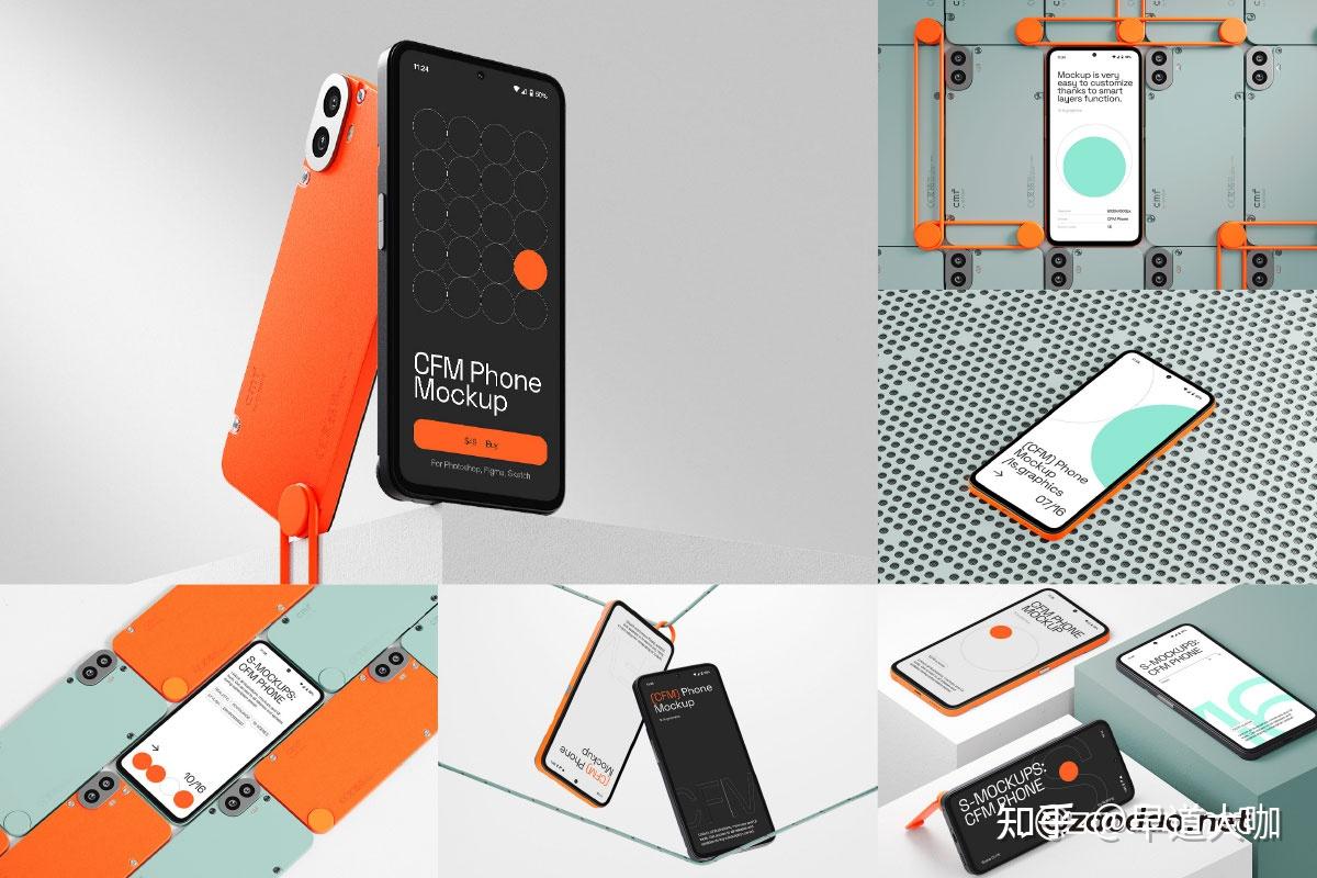 16款UI界面广告设计安卓CMF-Phone手机展示效果图Ps/Sketch/Figma样机模板素材S-Mockups, CMF Phone - 知乎