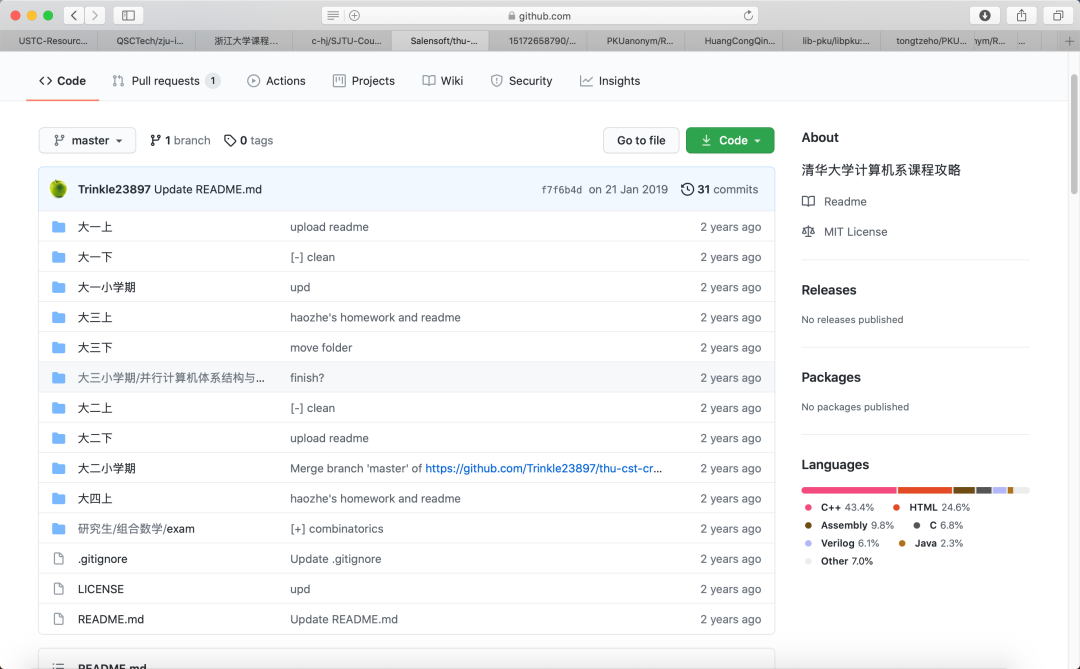 我在 GitHub 上读清华 - 知乎