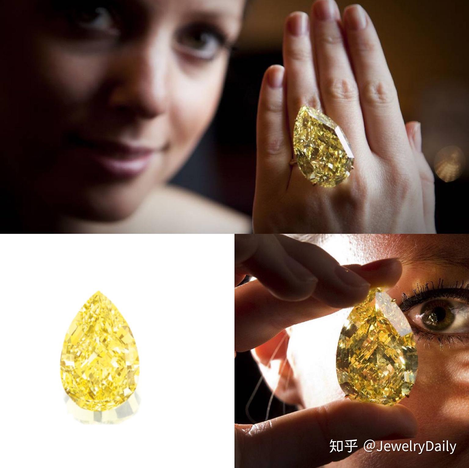 太阳之泪 sun-drop diamond下面就来看一看这四颗彩钻之王的神仙颜值