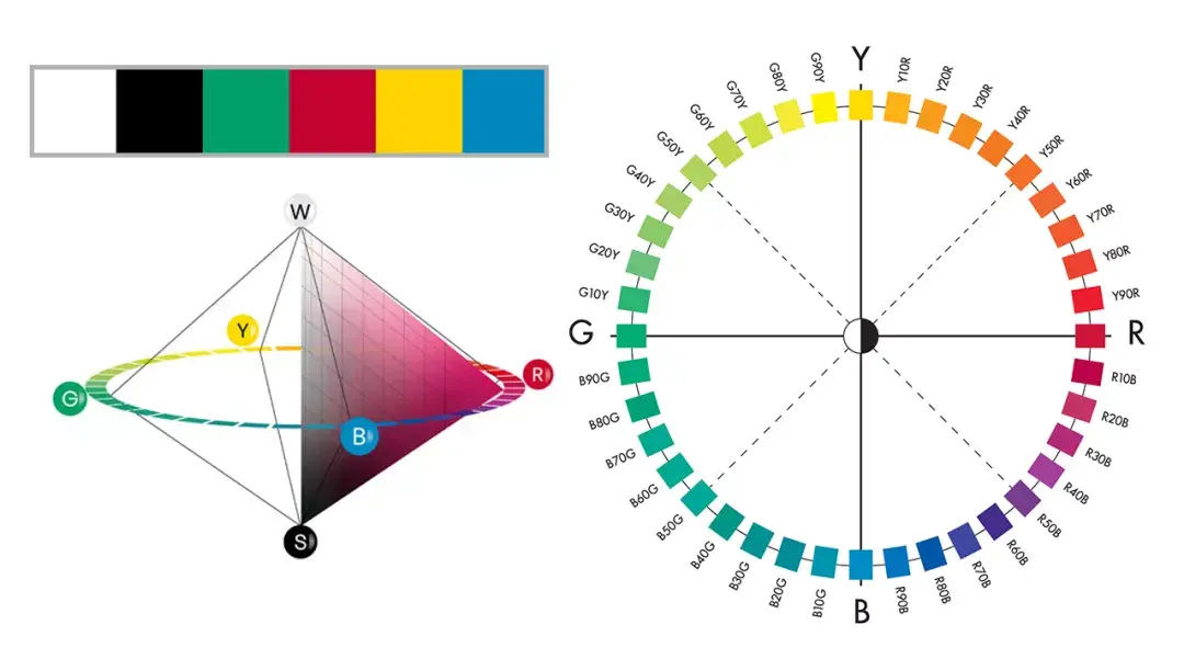 ncs这套颜色体系的理论最初由德国生理学家ewald hering提出,由瑞典