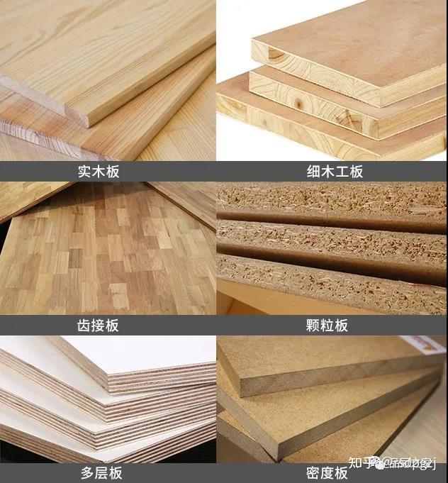 颗粒板3齿接板2细木工板1实木板板材的分类主要有板材分类